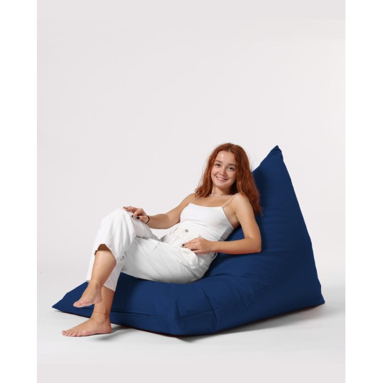 Atelier del Sofa Garden Bean Bag Pyramid Big Bed Pouf - Dark Blue Dark Blue