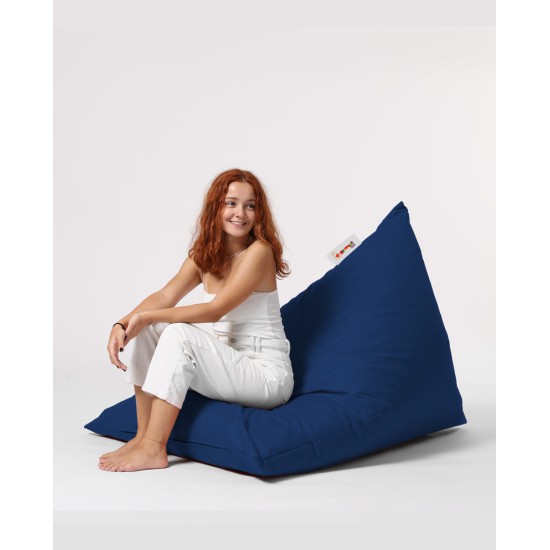 Atelier del Sofa Garden Bean Bag Pyramid Big Bed Pouf - Dark Blue Dark Blue
