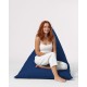Atelier del Sofa Garden Bean Bag Pyramid Big Bed Pouf - Dark Blue Dark Blue