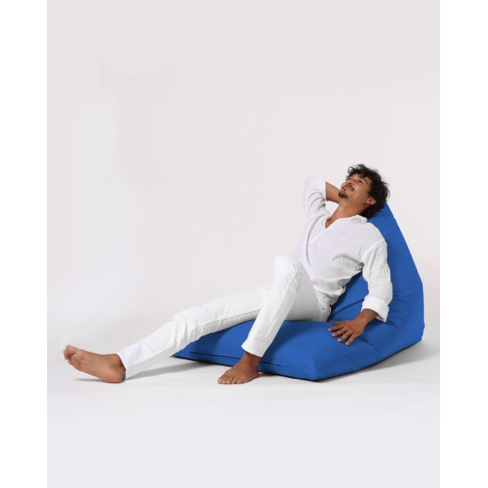 Atelier del Sofa Garden Bean Bag Pyramid Big Bed Pouf - Blue Blue