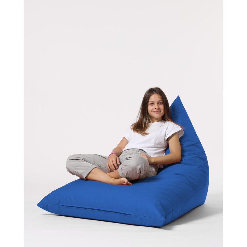 Atelier del Sofa Garden Bean Bag Pyramid Big Bed Pouf - Blue Blue
