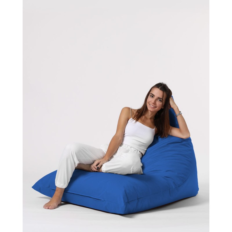 Atelier del Sofa Garden Bean Bag Pyramid Big Bed Pouf - Blue Blue
