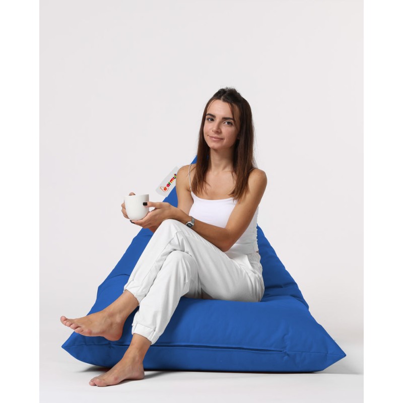 Atelier del Sofa Garden Bean Bag Pyramid Big Bed Pouf - Blue Blue
