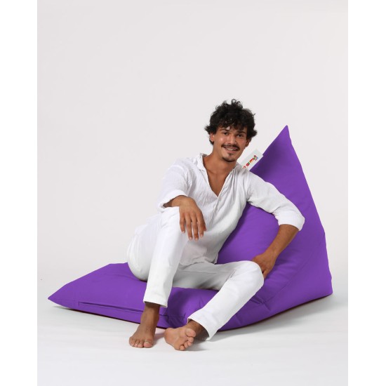 Garden Bean Bag Pyramid Big Bed Pouf - Purple Purple Atelier del Sofa Garden Bean Bag Pyramid Big Bed Pouf - Purple Purple