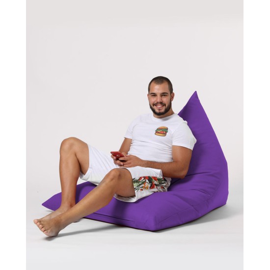 Garden Bean Bag Pyramid Big Bed Pouf - Purple Purple Atelier del Sofa Garden Bean Bag Pyramid Big Bed Pouf - Purple Purple