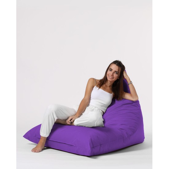 Garden Bean Bag Pyramid Big Bed Pouf - Purple Purple Atelier del Sofa Garden Bean Bag Pyramid Big Bed Pouf - Purple Purple