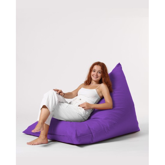 Garden Bean Bag Pyramid Big Bed Pouf - Purple Purple Atelier del Sofa Garden Bean Bag Pyramid Big Bed Pouf - Purple Purple