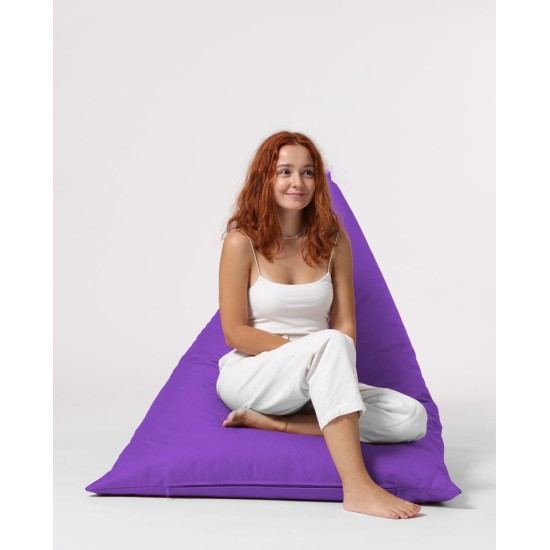 Garden Bean Bag Pyramid Big Bed Pouf - Purple Purple Atelier del Sofa Garden Bean Bag Pyramid Big Bed Pouf - Purple Purple