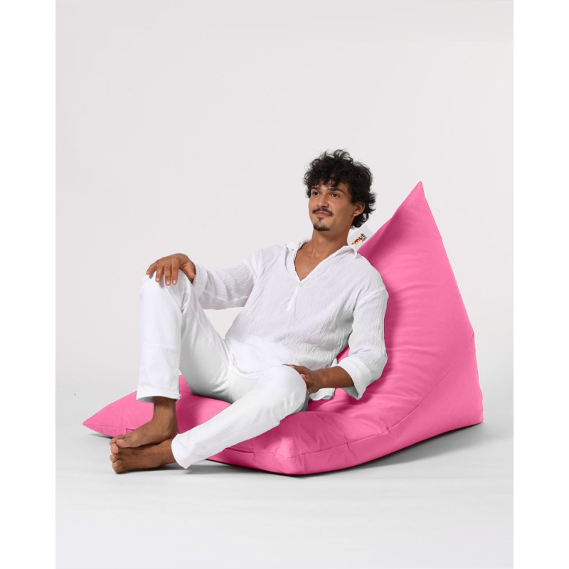 Atelier del Sofa Garden Bean Bag Pyramid Big Bed Pouf - Pink Pink
