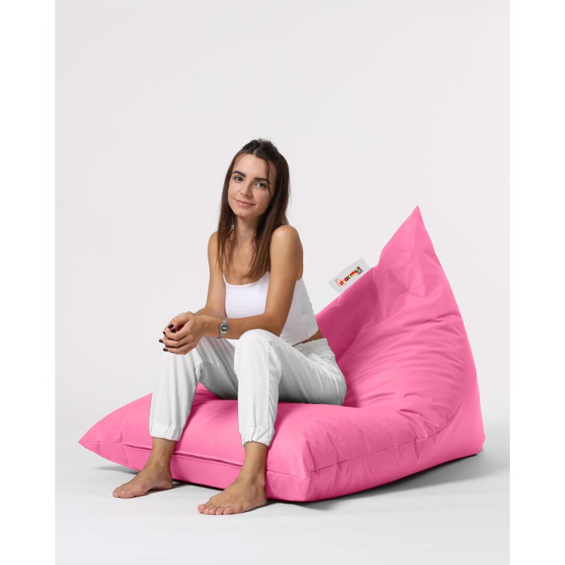 Atelier del Sofa Garden Bean Bag Pyramid Big Bed Pouf - Pink Pink