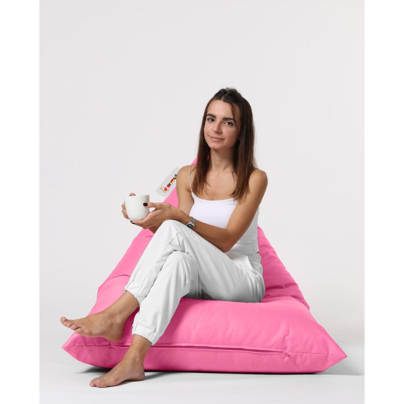 Atelier del Sofa Garden Bean Bag Pyramid Big Bed Pouf - Pink Pink