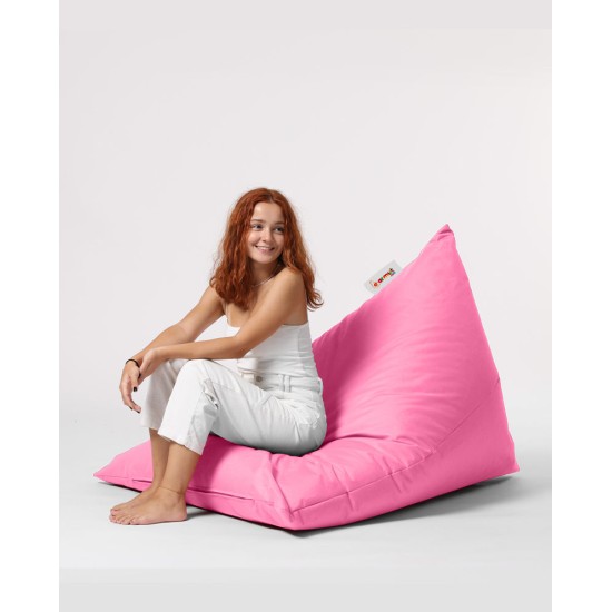Atelier del Sofa Garden Bean Bag Pyramid Big Bed Pouf - Pink Pink