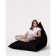 Garden Bean Bag Pyramid Big Bed Pouf - Black Black Atelier del Sofa Garden Bean Bag Pyramid Big Bed Pouf - Black Black