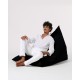 Garden Bean Bag Pyramid Big Bed Pouf - Black Black Atelier del Sofa Garden Bean Bag Pyramid Big Bed Pouf - Black Black
