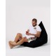 Garden Bean Bag Pyramid Big Bed Pouf - Black Black Atelier del Sofa Garden Bean Bag Pyramid Big Bed Pouf - Black Black