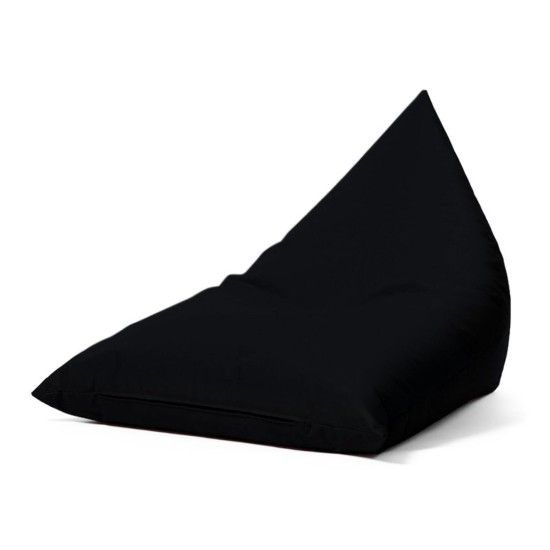 Garden Bean Bag Pyramid Big Bed Pouf - Black Black Atelier del Sofa Garden Bean Bag Pyramid Big Bed Pouf - Black Black