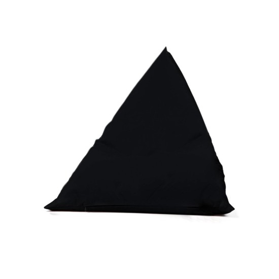 Garden Bean Bag Pyramid Big Bed Pouf - Black Black Atelier del Sofa Garden Bean Bag Pyramid Big Bed Pouf - Black Black