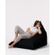 Garden Bean Bag Pyramid Big Bed Pouf - Black Black Atelier del Sofa Garden Bean Bag Pyramid Big Bed Pouf - Black Black