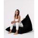 Garden Bean Bag Pyramid Big Bed Pouf - Black Black Atelier del Sofa Garden Bean Bag Pyramid Big Bed Pouf - Black Black