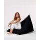 Garden Bean Bag Pyramid Big Bed Pouf - Black Black Atelier del Sofa Garden Bean Bag Pyramid Big Bed Pouf - Black Black