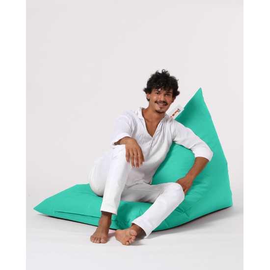 Atelier del Sofa Garden Bean Bag Pyramid Big Bed Pouf - Turquoise Turquoise