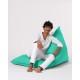 Atelier del Sofa Garden Bean Bag Pyramid Big Bed Pouf - Turquoise Turquoise