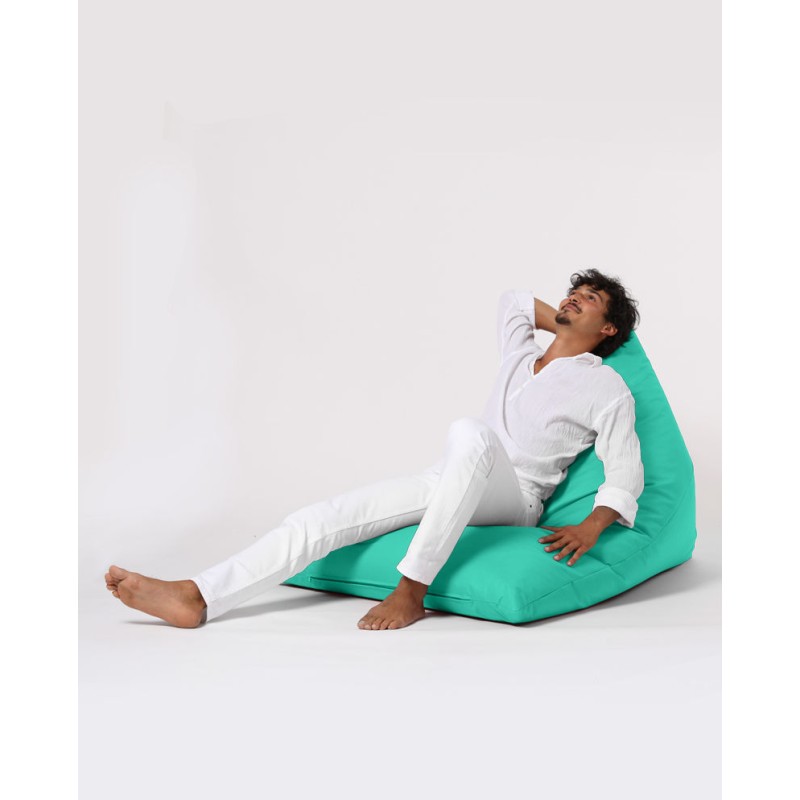 Atelier del Sofa Garden Bean Bag Pyramid Big Bed Pouf - Turquoise Turquoise