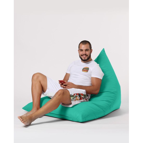 Atelier del Sofa Garden Bean Bag Pyramid Big Bed Pouf - Turquoise Turquoise