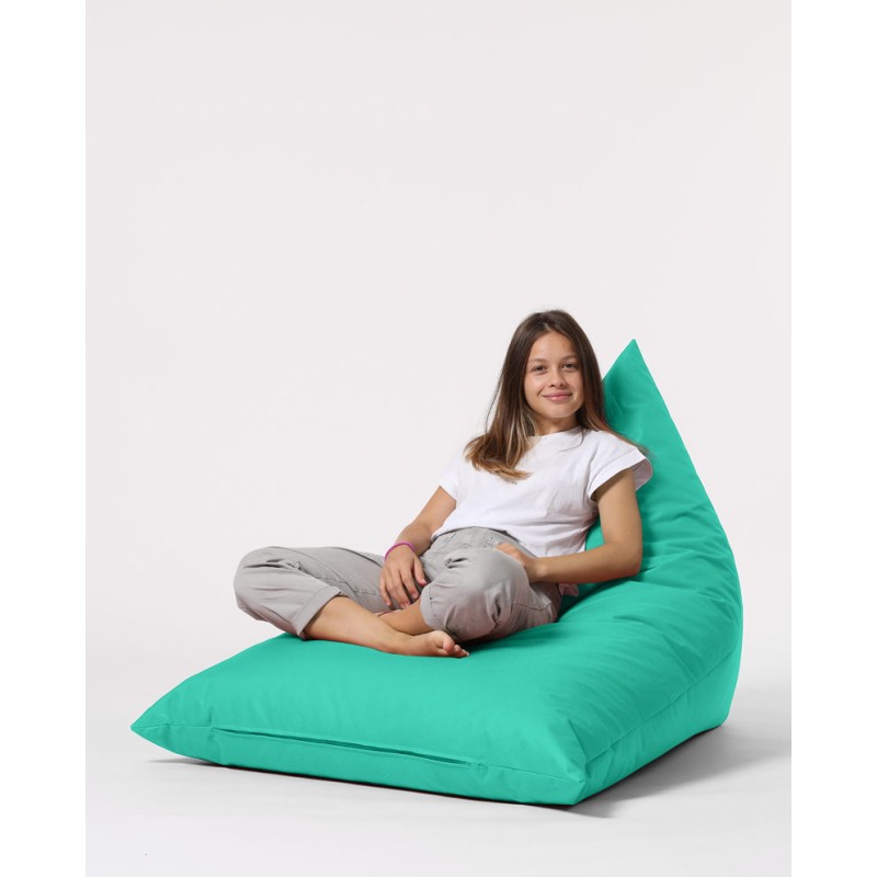 Atelier del Sofa Garden Bean Bag Pyramid Big Bed Pouf - Turquoise Turquoise