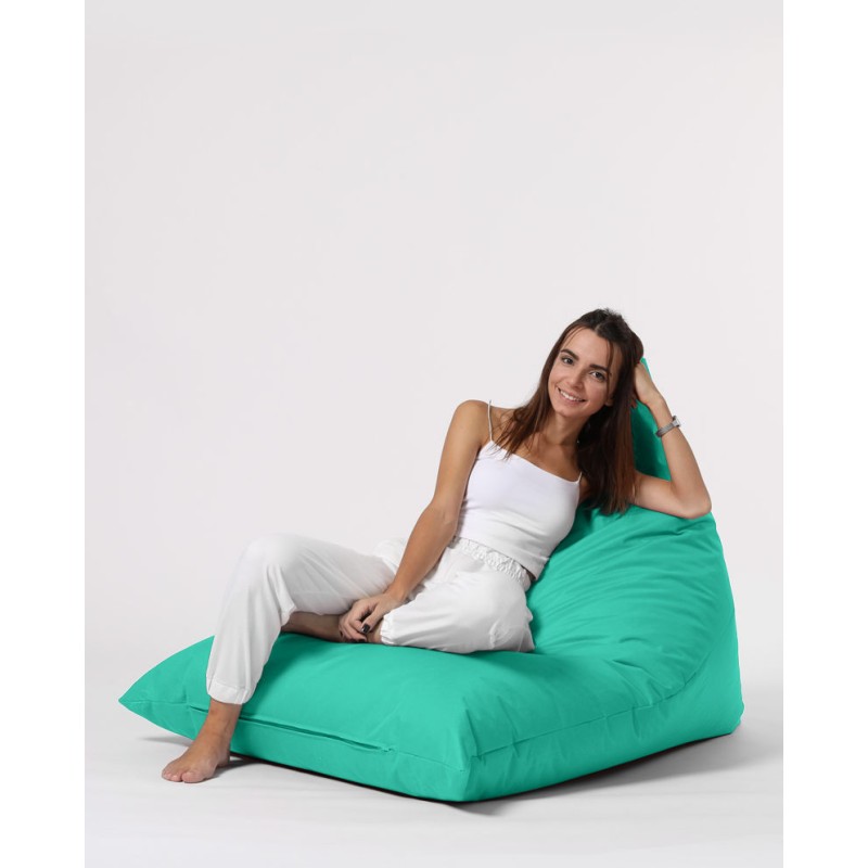 Atelier del Sofa Garden Bean Bag Pyramid Big Bed Pouf - Turquoise Turquoise