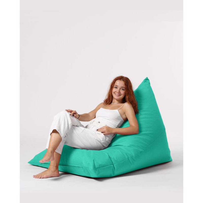 Atelier del Sofa Garden Bean Bag Pyramid Big Bed Pouf - Turquoise Turquoise