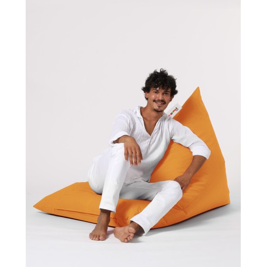Garden Bean Bag Pyramid Big Bed Pouf - Orange Orange Atelier del Sofa Garden Bean Bag Pyramid Big Bed Pouf - Orange Orange