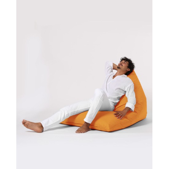 Garden Bean Bag Pyramid Big Bed Pouf - Orange Orange Atelier del Sofa Garden Bean Bag Pyramid Big Bed Pouf - Orange Orange