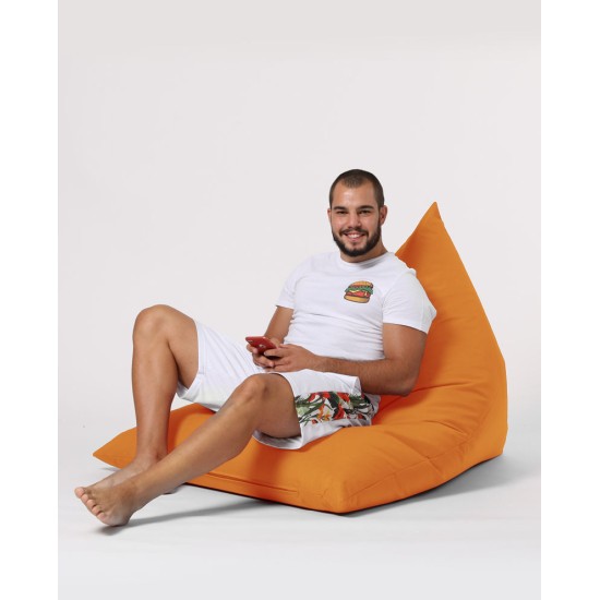 Garden Bean Bag Pyramid Big Bed Pouf - Orange Orange Atelier del Sofa Garden Bean Bag Pyramid Big Bed Pouf - Orange Orange