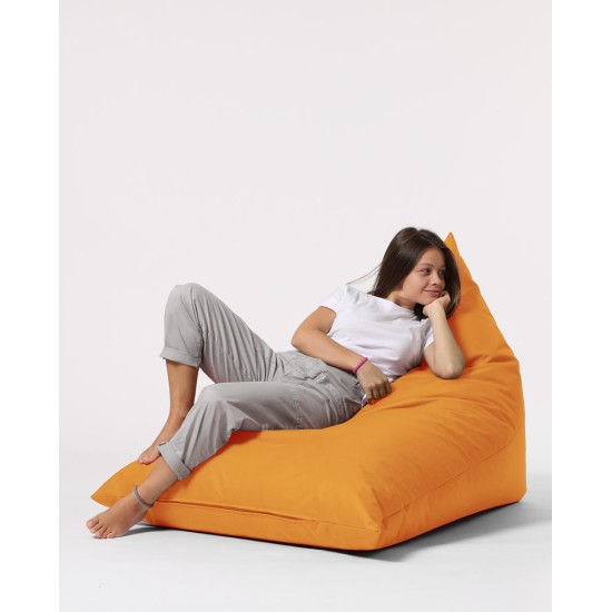 Garden Bean Bag Pyramid Big Bed Pouf - Orange Orange Atelier del Sofa Garden Bean Bag Pyramid Big Bed Pouf - Orange Orange