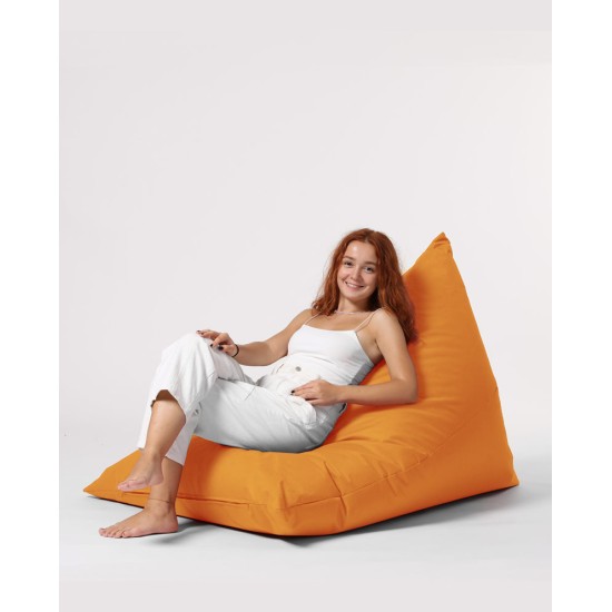 Garden Bean Bag Pyramid Big Bed Pouf - Orange Orange Atelier del Sofa Garden Bean Bag Pyramid Big Bed Pouf - Orange Orange