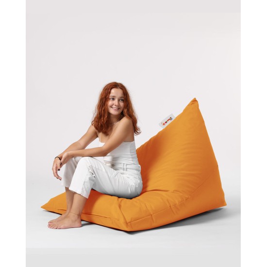 Garden Bean Bag Pyramid Big Bed Pouf - Orange Orange Atelier del Sofa Garden Bean Bag Pyramid Big Bed Pouf - Orange Orange