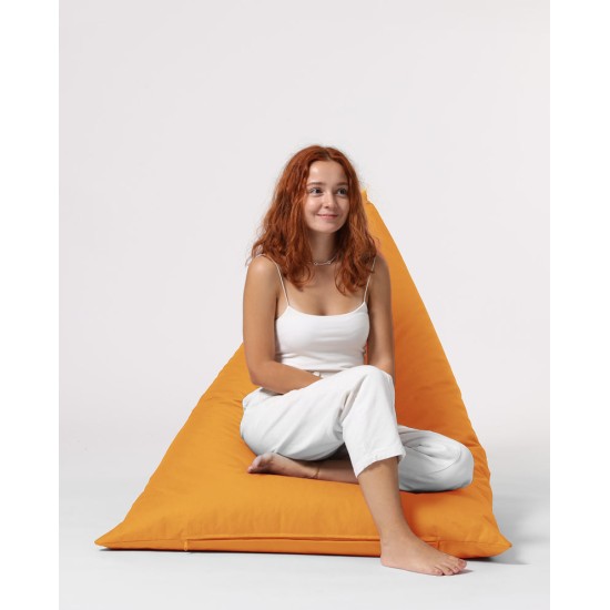Garden Bean Bag Pyramid Big Bed Pouf - Orange Orange Atelier del Sofa Garden Bean Bag Pyramid Big Bed Pouf - Orange Orange