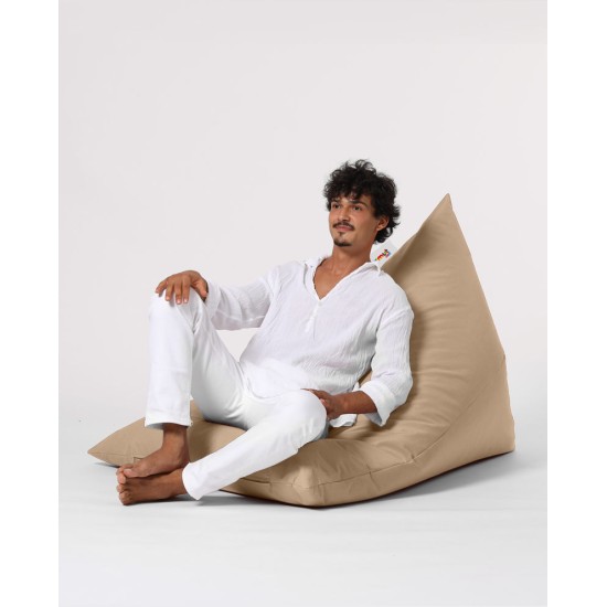 Atelier del Sofa Garden Bean Bag Pyramid Big Bed Pouf - Mink Mink