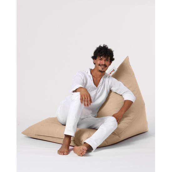 Atelier del Sofa Garden Bean Bag Pyramid Big Bed Pouf - Mink Mink