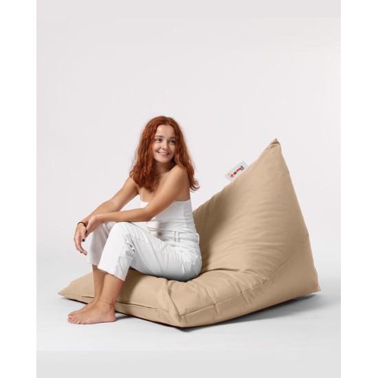Atelier del Sofa Garden Bean Bag Pyramid Big Bed Pouf - Mink Mink