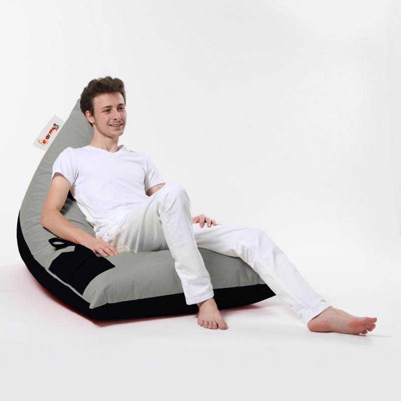 Atelier del Sofa Garden Bean Bag Pyramid Large Double Color Bed Pouf - Fume Fume
Black