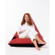 Atelier del Sofa Garden Bean Bag Pyramid Large Double Color Bed Pouf - Red Red
Black