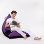 Garden Bean Bag Pyramid Large Double Color Bed Pouf - Purple Purple
