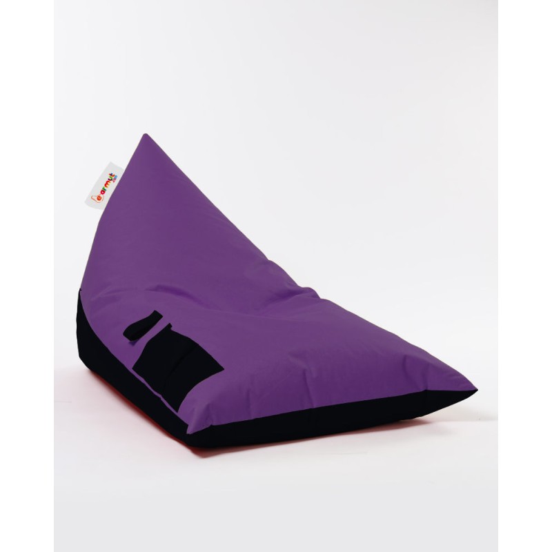 Atelier del Sofa Garden Bean Bag Pyramid Large Double Color Bed Pouf - Purple Purple