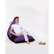Atelier del Sofa Garden Bean Bag Pyramid Large Double Color Bed Pouf - Purple Purple
