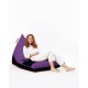Atelier del Sofa Garden Bean Bag Pyramid Large Double Color Bed Pouf - Purple Purple