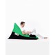 Atelier del Sofa Garden Bean Bag Pyramid Large Double Color Bed Pouf - Green Green
Black