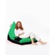 Atelier del Sofa Garden Bean Bag Pyramid Large Double Color Bed Pouf - Green Green
Black