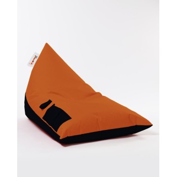Garden Bean Bag Pyramid Large Double Color Bed Pouf - Orange Orange